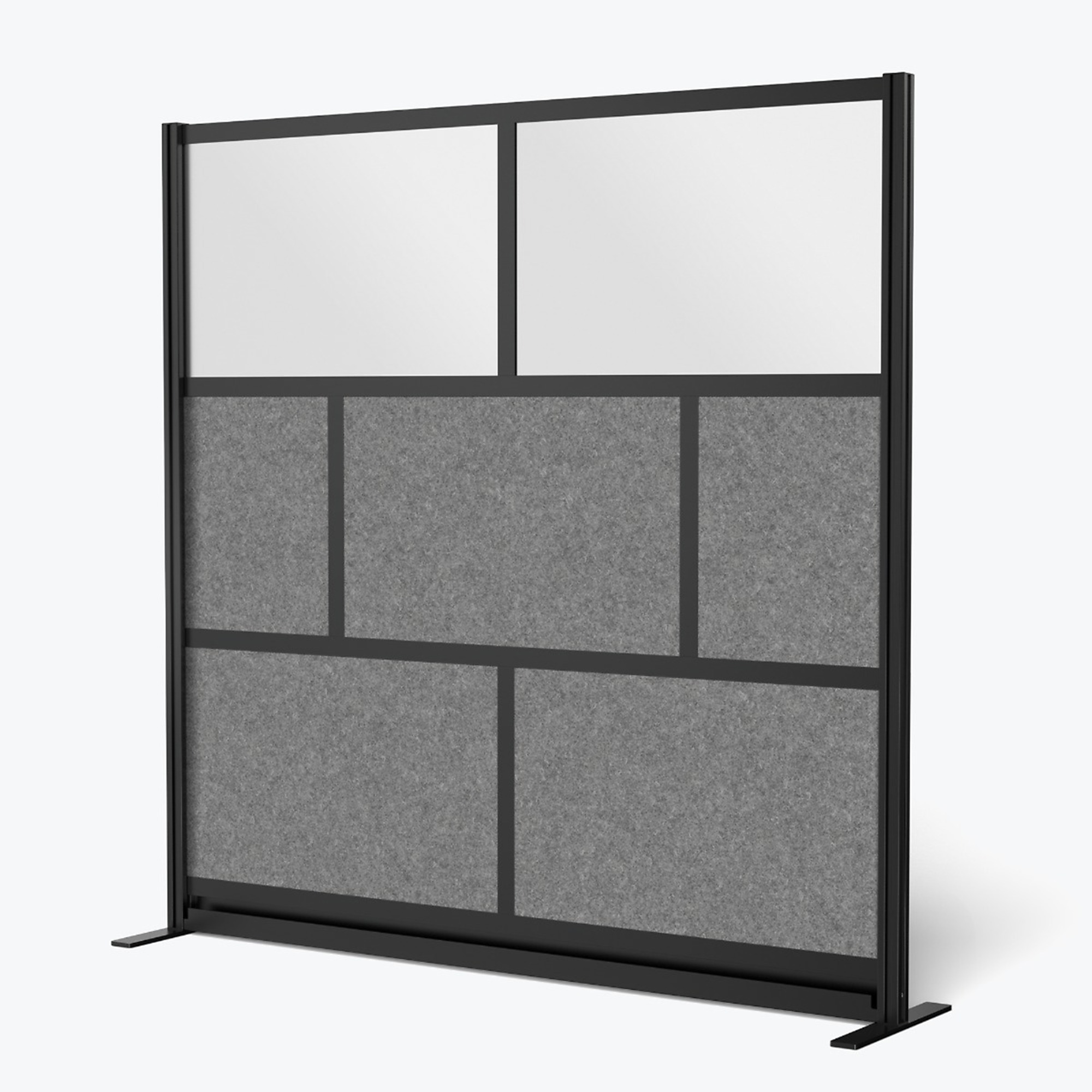 Luxor Modular Wall Divider System - 70in. x 70in., Black Frame, Polypropylene/PET Polyester Fabric, Model# MW-7070-FCGB